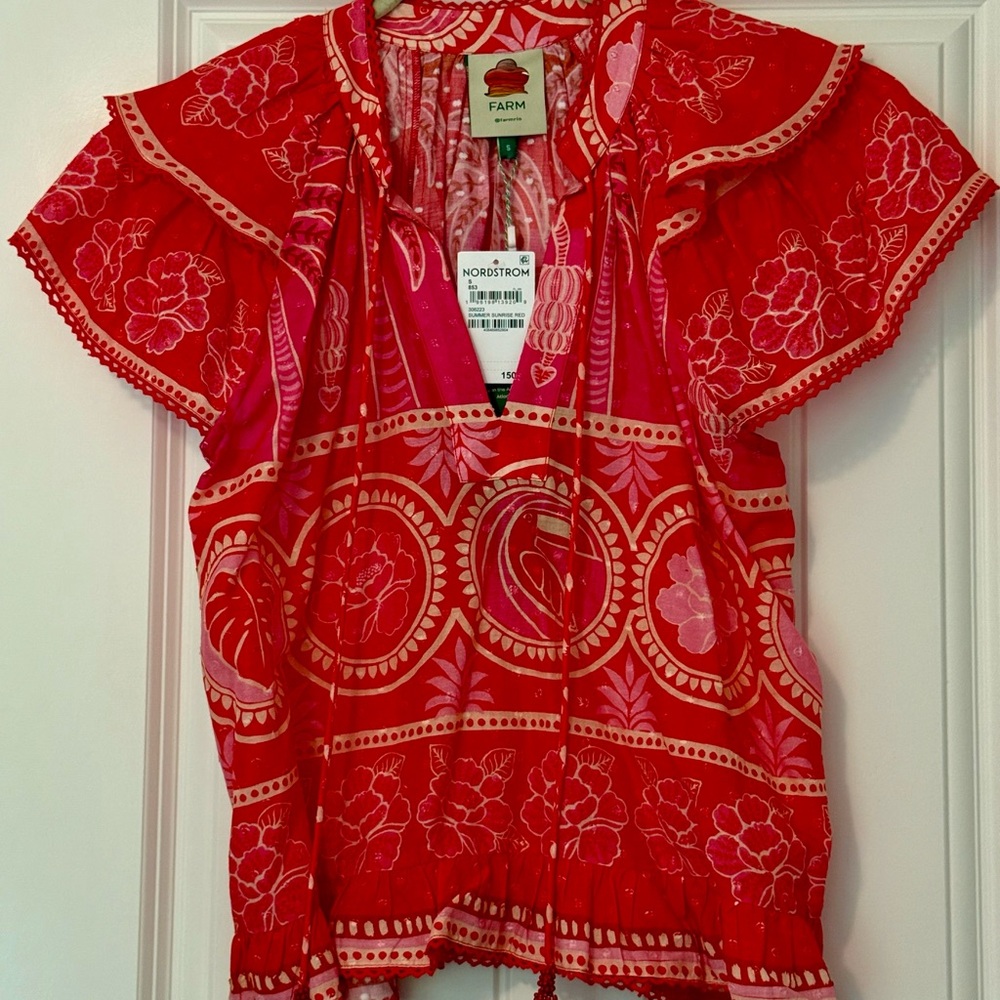 Farm Rio summer sunrise boho blouse - Picture 2 of 9